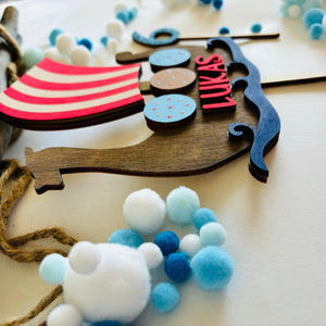 personalisierter Wikinger Caketopper mit Geburtstags Zahl, gefertigt in deinen Wunschfarben, Cake Topper, Tortenstecker, Kindergeburtstag