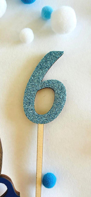 personalisierter Reh Caketopper mit Geburtstags Zahl, gefertigt in deinen Wunschfarben, Cake Topper, Tortenstecker, Kindergeburtstag Bambi