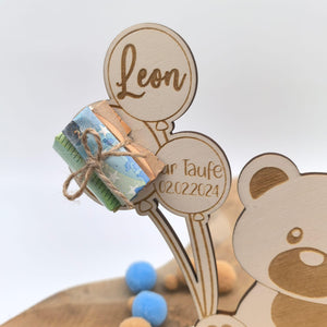 süßes Geldgeschenk zur Geburt oder Taufe , Geburtstag , personalisiert mit deinem Wunschtext, Taufgeschenk, Namensschild, Geburtsdaten