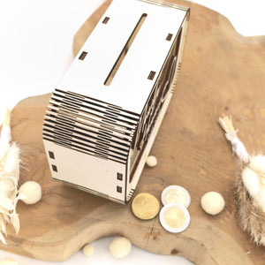 Spardose Hochzeitsgeschenk personalisiert mit Name und Datum, Geldgeschenk, Sparschwein Geburtstagsgeschenk Freundin Ehefrau Einzugsgeschenk