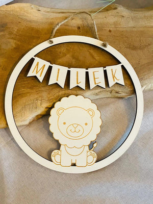 Türschild personalisiert mit 61 süßen Motiven Kinderzimmer, Geburtstagsgeschenk Deko, Geschenk Taufe, Geburt Kindergeburtstag, Namensschild