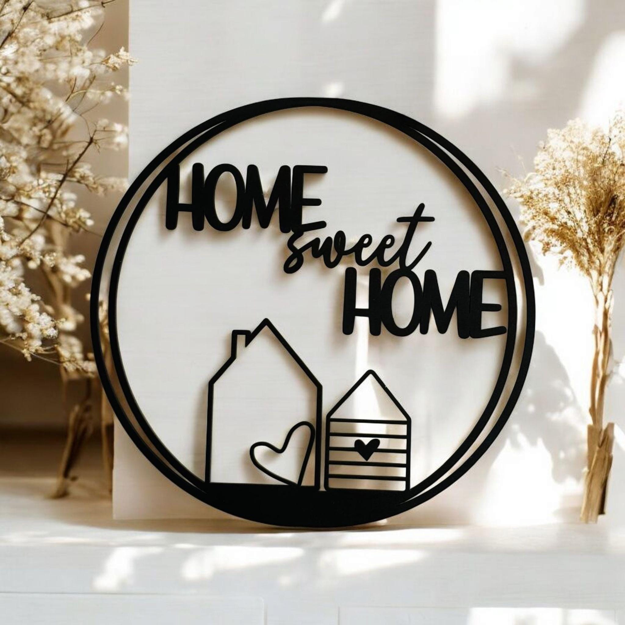 Hübscher Dekoring, Türkranz, Fensterdekoration, modern, schwarz, minimalistisch, Scandinavian Hygge, Deko loop, Dekoring, personalisiert