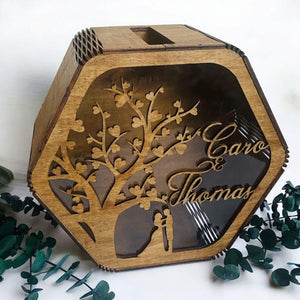 Kartenbox für Hochzeit, personalisierte Hochzeitskarte Box, Holzbox, Hochzeitsdekoration, Hochzeitsdekor, personalisierte Erinnerungsbox,