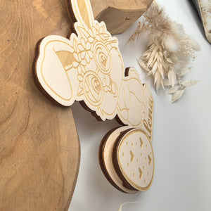 Süßer Osterhase Geldgeschenk, Osterkarte, Geschenkidee für Mädchen und Jungen, Osterdeko, Osterei, Tischdeko, Kücken, Ostergruß, Hello Bunny