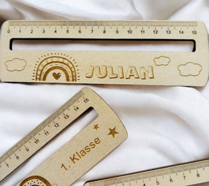 Lineal mit Lesehilfe personalisiert mit Name und Text, Einschulung, Schulkind, Geschenk Schulanfang, Vorschulkind, Schultüte