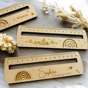Lineal mit Lesehilfe personalisiert mit Name und Text, Einschulung, Schulkind, Geschenk Schulanfang, Vorschulkind, Schultüte