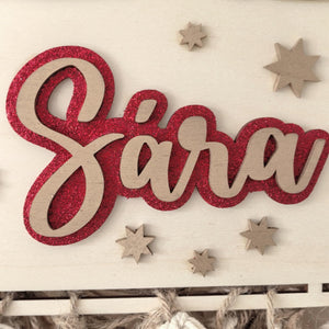 Waldtiere Adventskalender personalisiert mit Wunschtext und in Wunschfarben, Geschenkidee, Babys Weihnachten, Advent, Bär, Eule, Hase, Deer