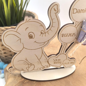 süßes Geldgeschenk zur Geburt oder Taufe , Geburtstag , personalisiert mit deinem Wunschtext, Taufgeschenk, Namensschild, Geburtsdaten