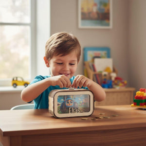 Traktor Spardose personalisiert mit Namen, Sparbüchse, Sparschwein, Geldgeschenk, Geschenk Geburt, Taufe, Geburtstag Trecker