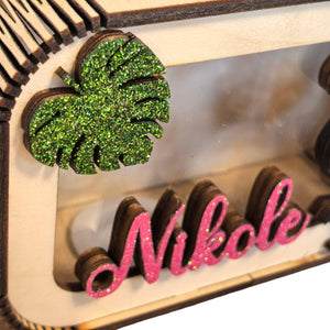 Spardose Flamingo personalisiert mit Namen in Wunschfarben, Sparbüchse, Sparschwein, Geldgeschenk, Geschenk Geburt, Taufe, Geburtstag