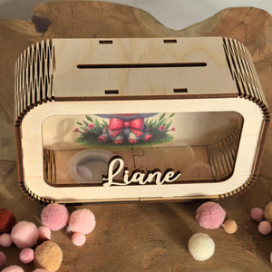 Süße Kuh Spardose personalisiert mit Namen in Wunschfarben, Sparbüchse, Sparschwein, Geldgeschenk, Geschenk zur Geburt, Taufe, Geburtstag