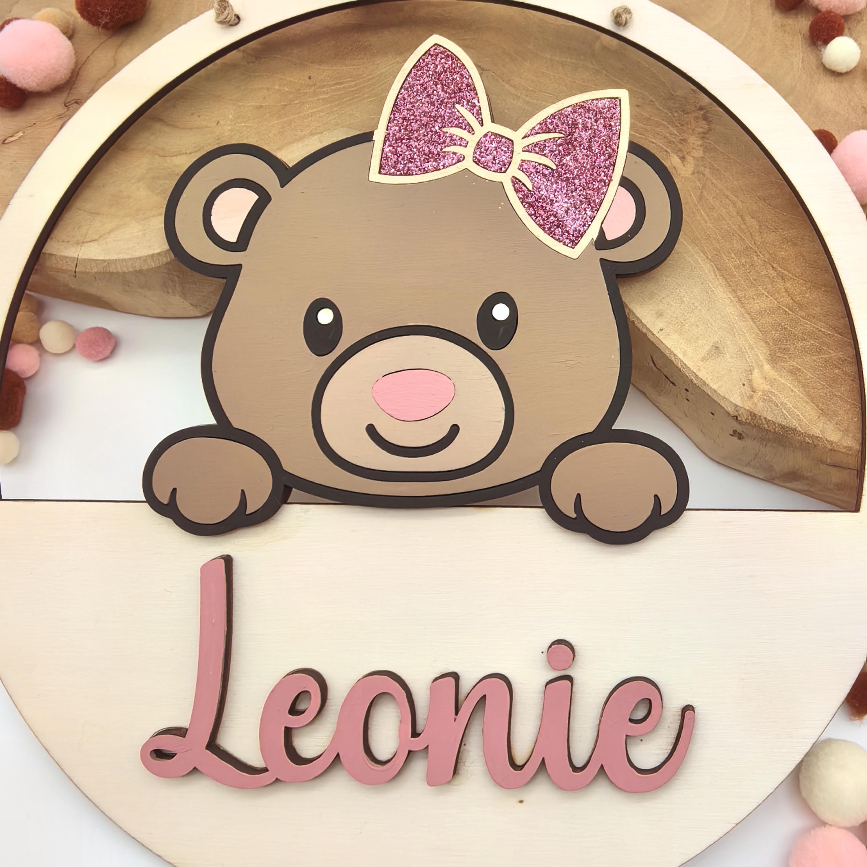 Namensschild mit Geburtsdaten aus Holz, personalisiertes Geschenk zur Geburt, Taufe