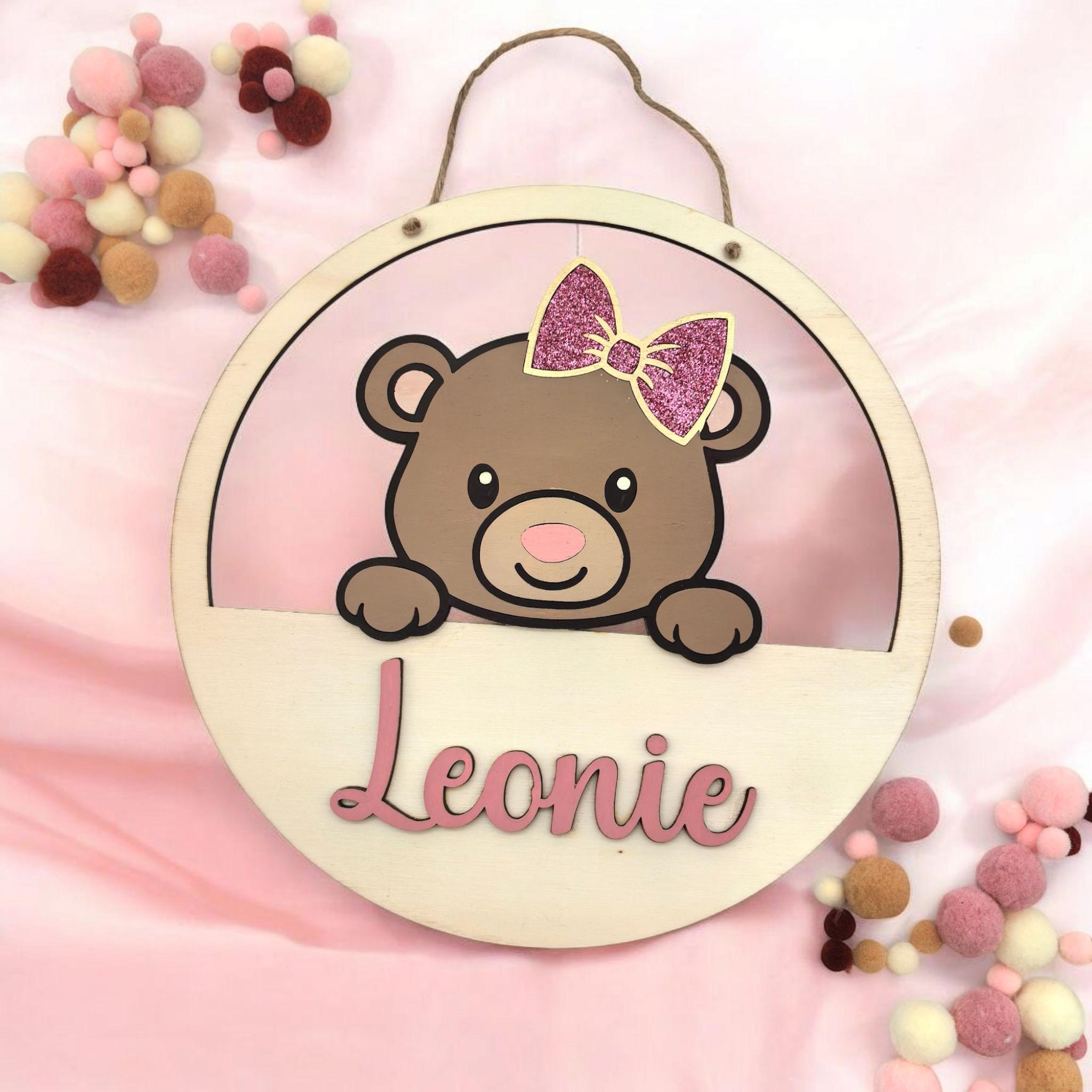 Namensschild mit Geburtsdaten aus Holz, personalisiertes Geschenk zur Geburt, Taufe