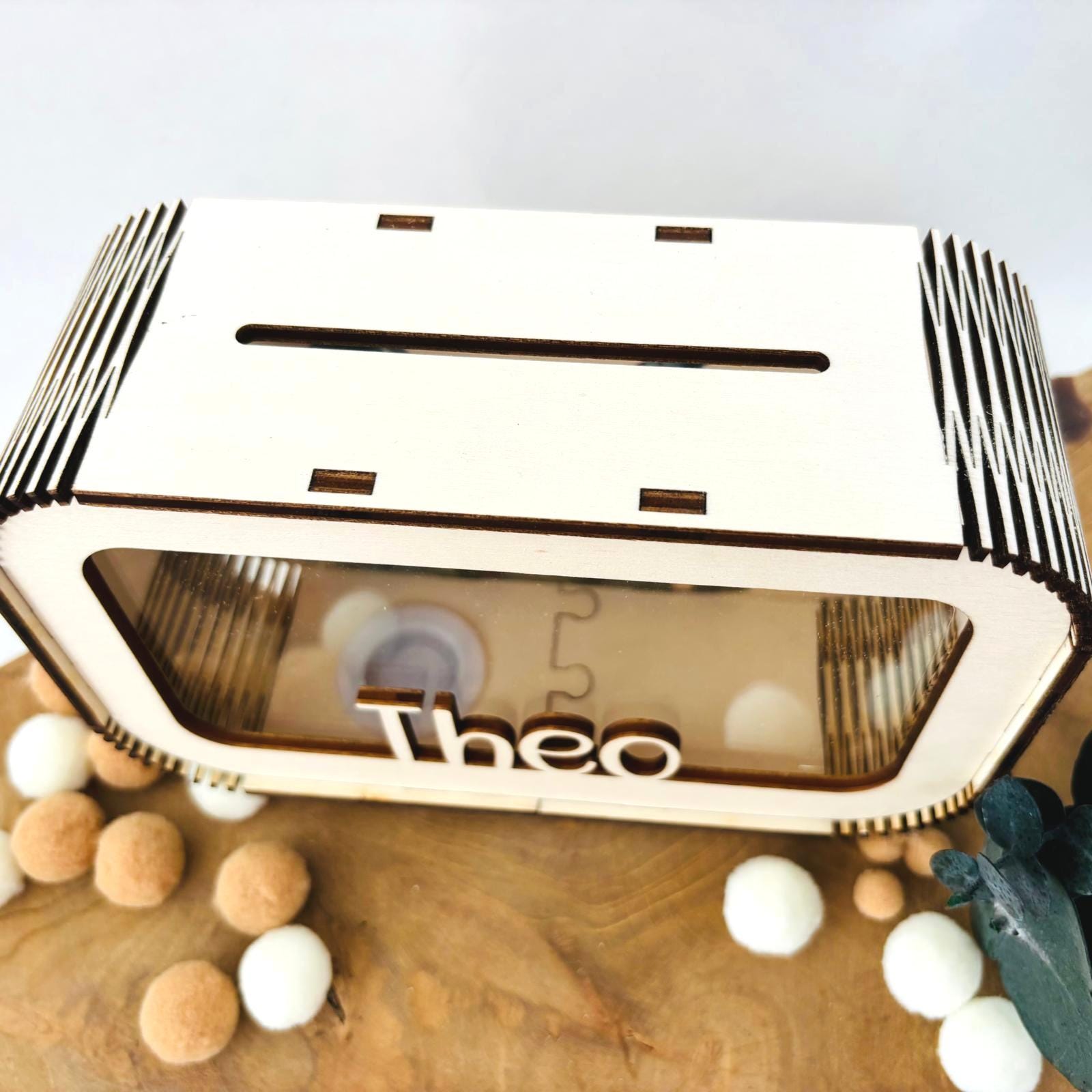 Süße Teddy Spardose personalisiert mit Namen in Wunschfarben, Sparbüchse, Sparschwein, Geldgeschenk, Geschenk zur Geburt, Taufe, Geburtstag