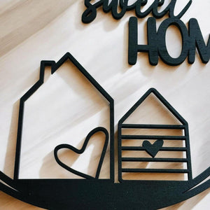 Hübscher Dekoring, Türkranz, Fensterdekoration, modern, schwarz, minimalistisch, Scandinavian Hygge, Deko loop, Dekoring, personalisiert