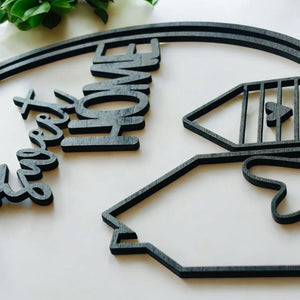 Hübscher Dekoring, Türkranz, Fensterdekoration, modern, schwarz, minimalistisch, Scandinavian Hygge, Deko loop, Dekoring, personalisiert