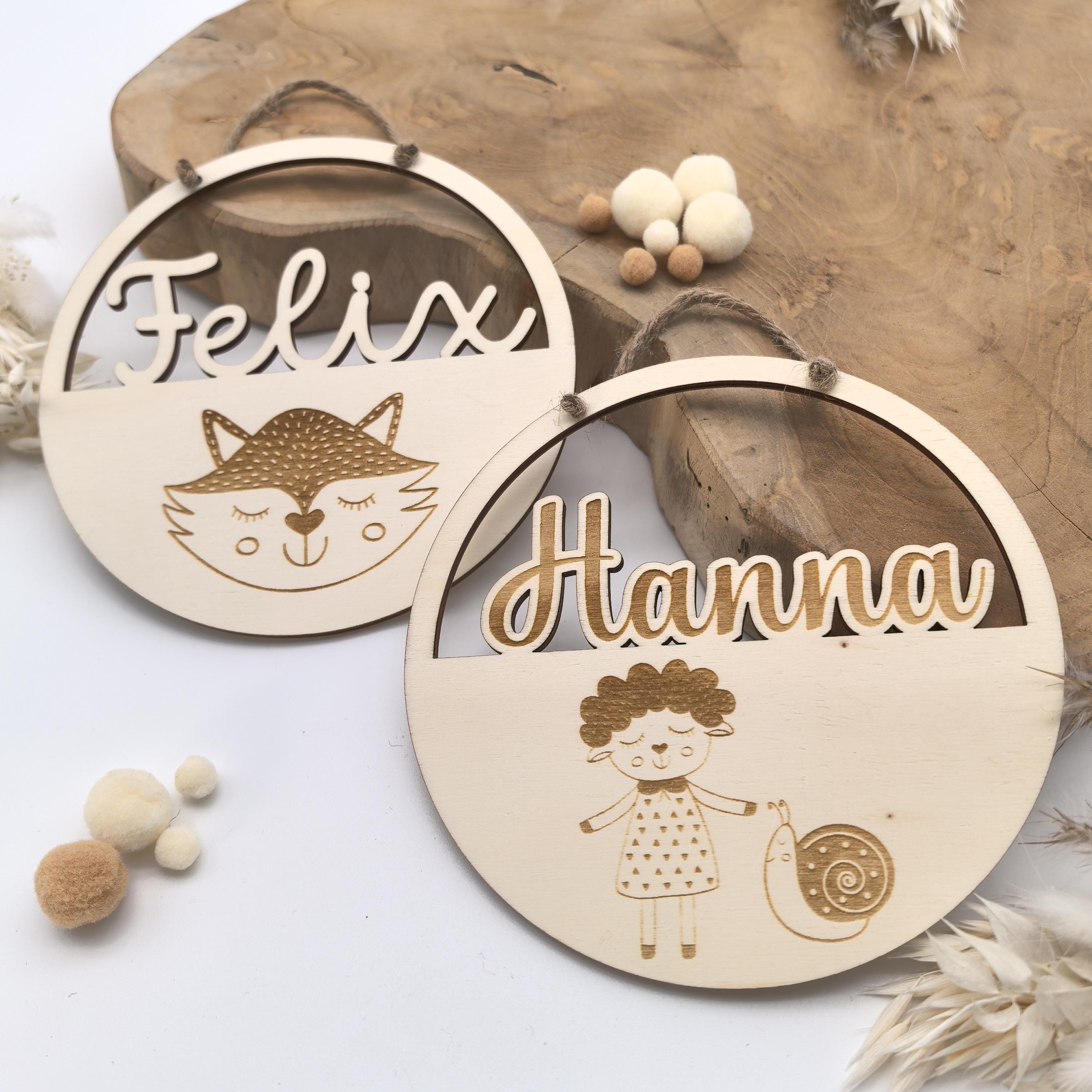 personalisiertes Türschild fürs Kinderzimmer 61 Tiermotive, Geburtstagsgeschenk, Deko, Geschenk Taufe, Geburt, Kindergeburtstag Namensschild