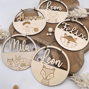 personalisiertes Türschild fürs Kinderzimmer 61 Tiermotive, Geburtstagsgeschenk, Deko, Geschenk Taufe, Geburt, Kindergeburtstag Namensschild