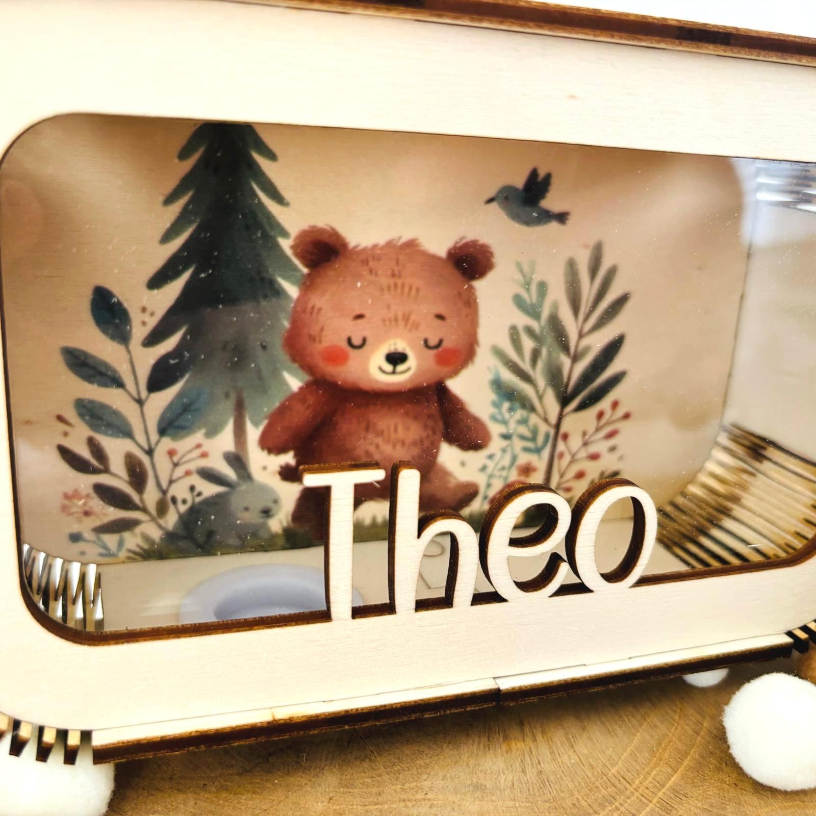 Süße Teddy Spardose personalisiert mit Namen in Wunschfarben, Sparbüchse, Sparschwein, Geldgeschenk, Geschenk zur Geburt, Taufe, Geburtstag