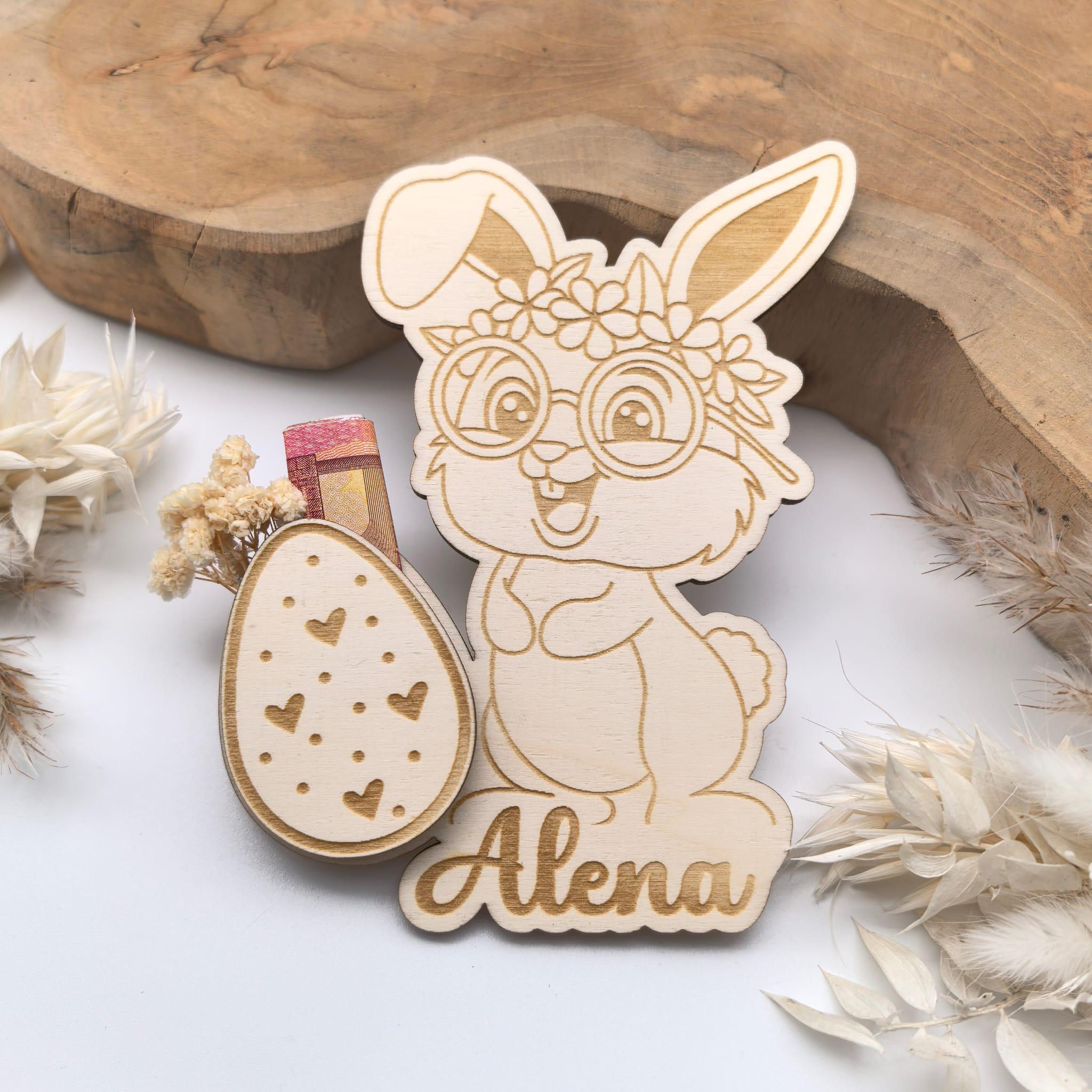 Süßer Osterhase Geldgeschenk, Osterkarte, Geschenkidee für Mädchen und Jungen, Osterdeko, Osterei, Tischdeko, Kücken, Ostergruß, Hello Bunny