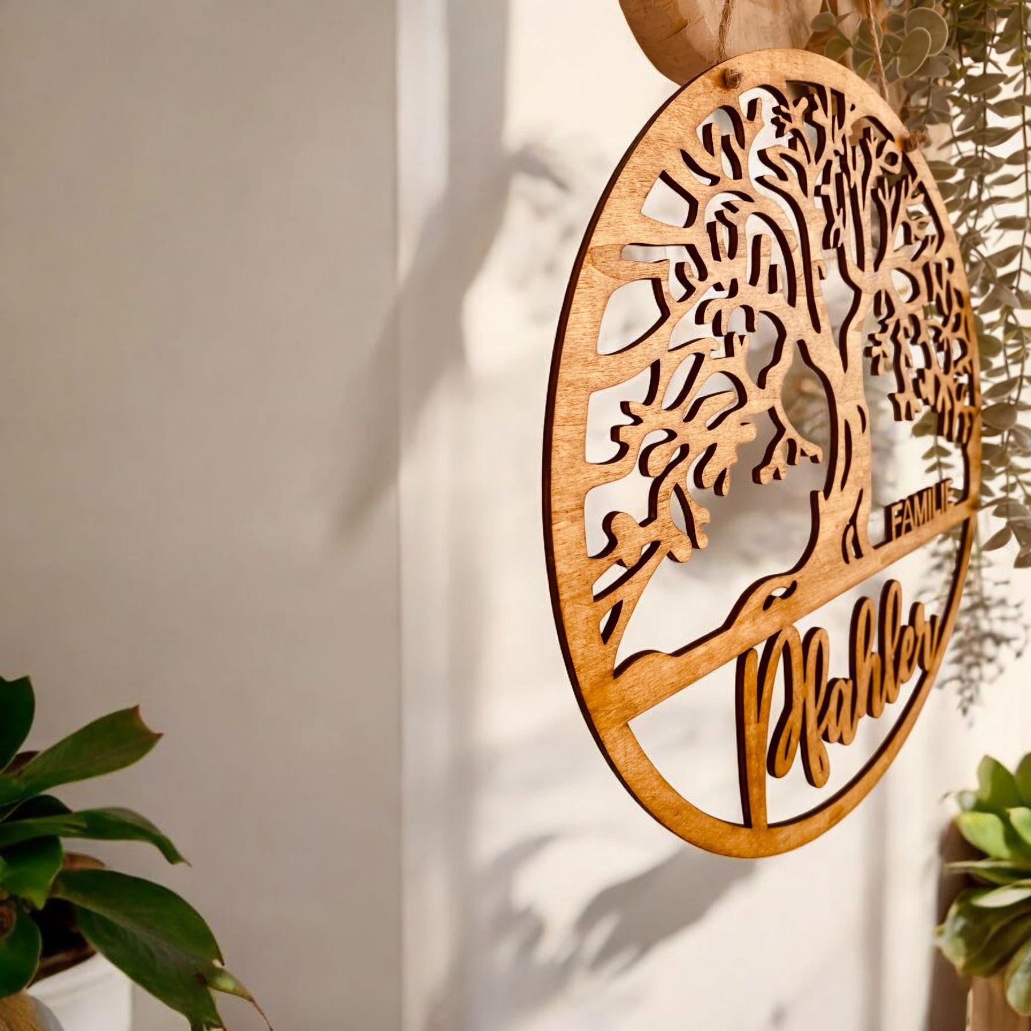 Türkranz Baum des Lebens, personalisiert, Deko Wand, Einzug Geschenk, Familienbaum Türschild Familie Geschenk Hochzeit Geburtstag Türschmuck