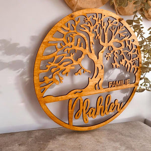 Türkranz Baum des Lebens, personalisiert, Deko Wand, Einzug Geschenk, Familienbaum Türschild Familie Geschenk Hochzeit Geburtstag Türschmuck