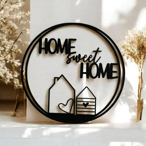 Hübscher Dekoring, Türkranz, Fensterdekoration, modern, schwarz, minimalistisch, Scandinavian Hygge, Deko loop, Dekoring, personalisiert