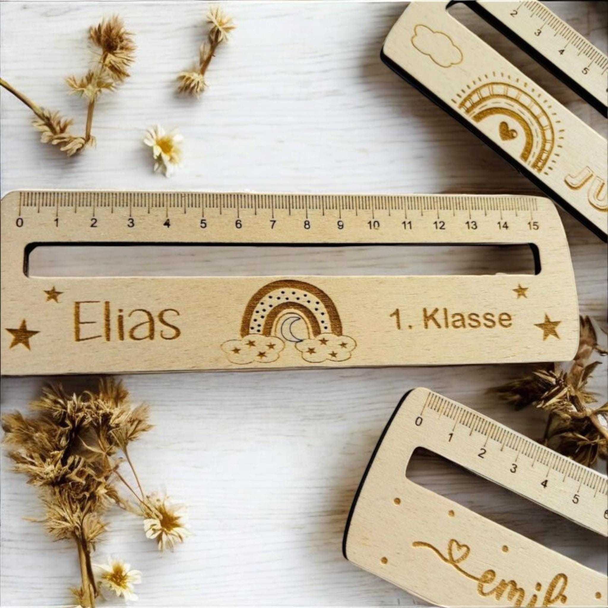 Lineal mit Lesehilfe personalisiert mit Name und Text, Einschulung, Schulkind, Geschenk Schulanfang, Vorschulkind, Schultüte