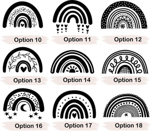 Regenbogen Türschild personalisiert fürs Kinderzimmer, Geburtstagsgeschenk, Deko, Geschenk Taufe, Geburt, Kindergeburtstag, Namensschild