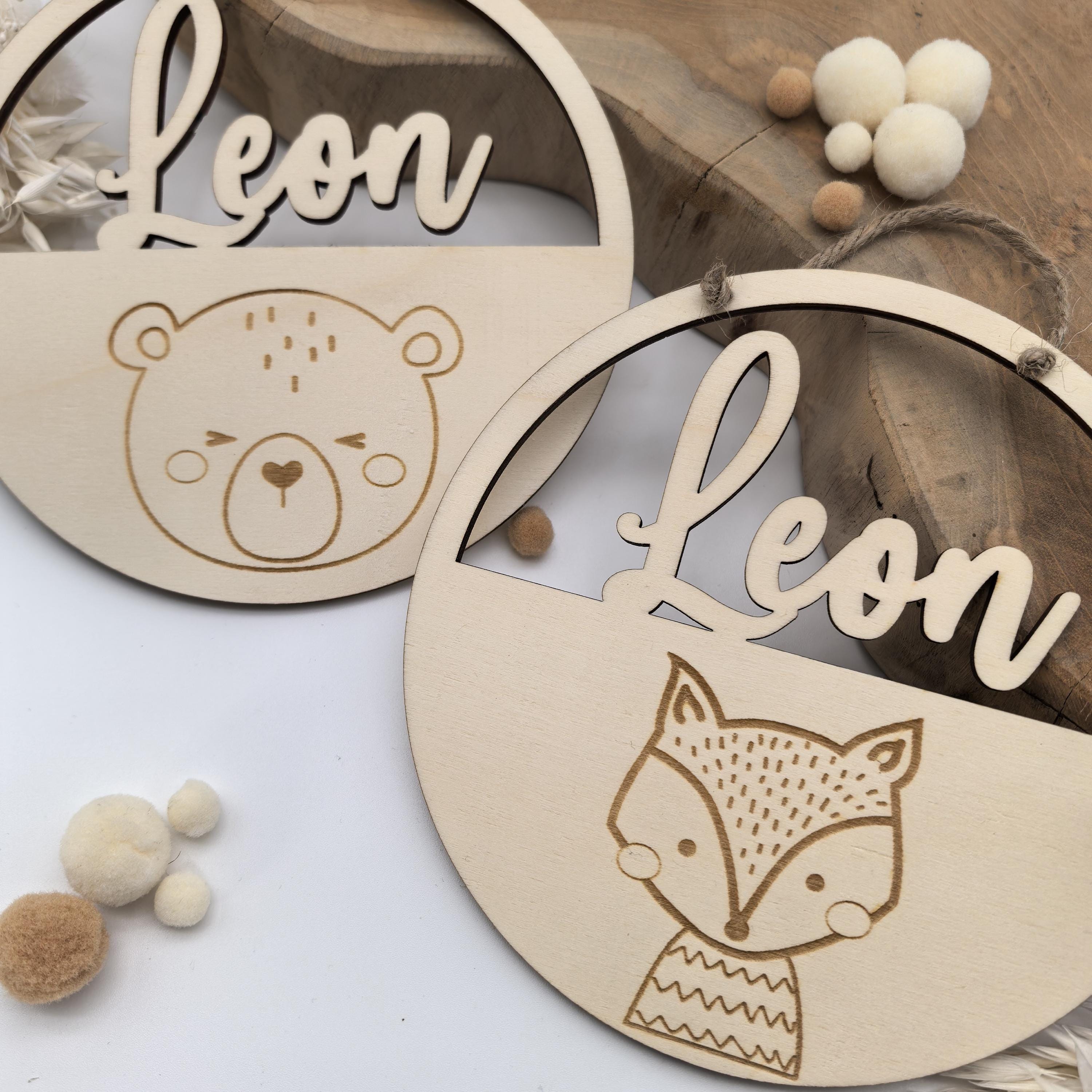 personalisiertes Türschild fürs Kinderzimmer 61 Tiermotive, Geburtstagsgeschenk, Deko, Geschenk Taufe, Geburt, Kindergeburtstag Namensschild