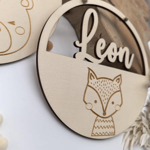 personalisiertes Türschild fürs Kinderzimmer 61 Tiermotive, Geburtstagsgeschenk, Deko, Geschenk Taufe, Geburt, Kindergeburtstag Namensschild