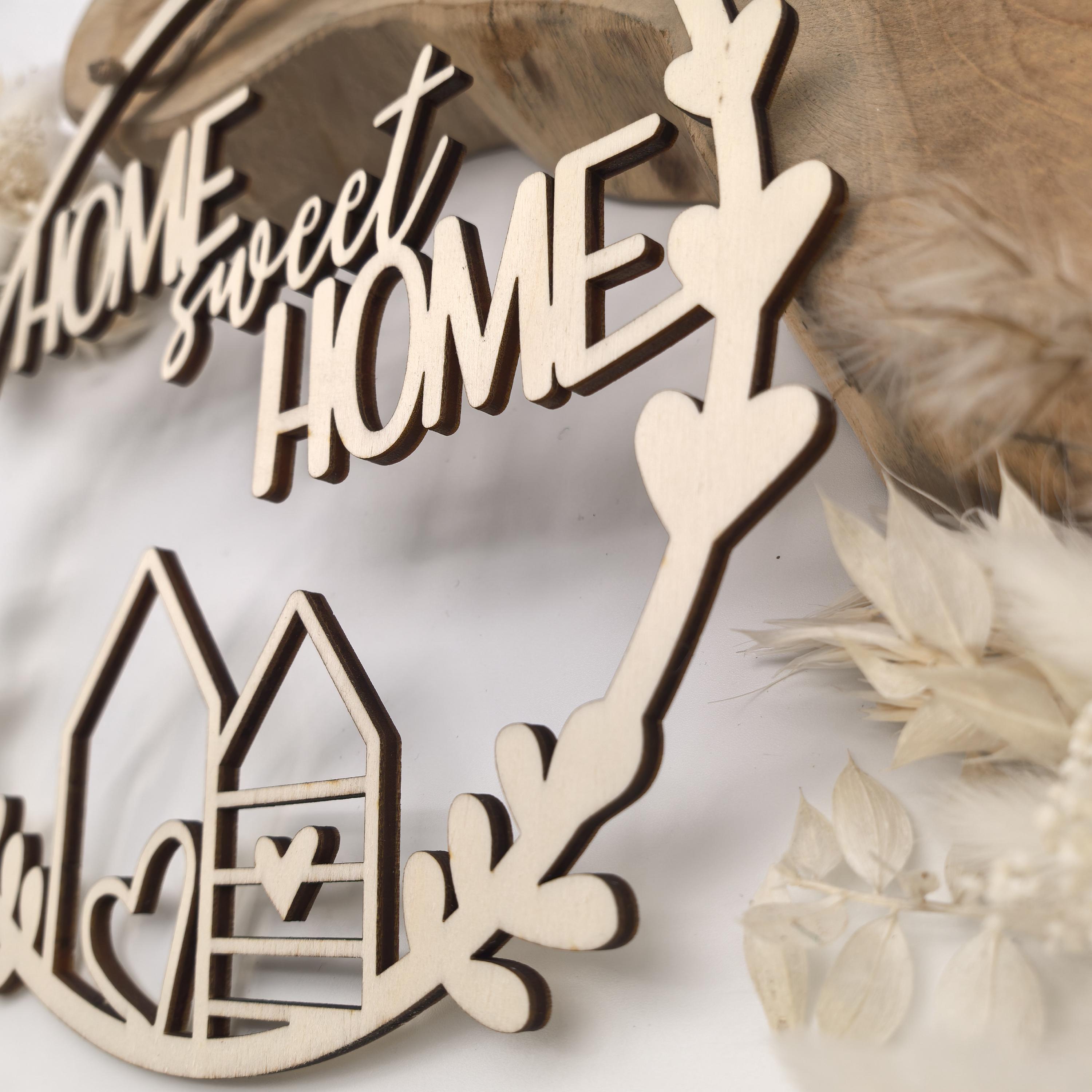 Hübscher Dekoring, Türkranz, Fensterdekoration, modern, schwarz, minimalistisch, Scandinavian Hygge, Deko loop, Dekoring, personalisiert