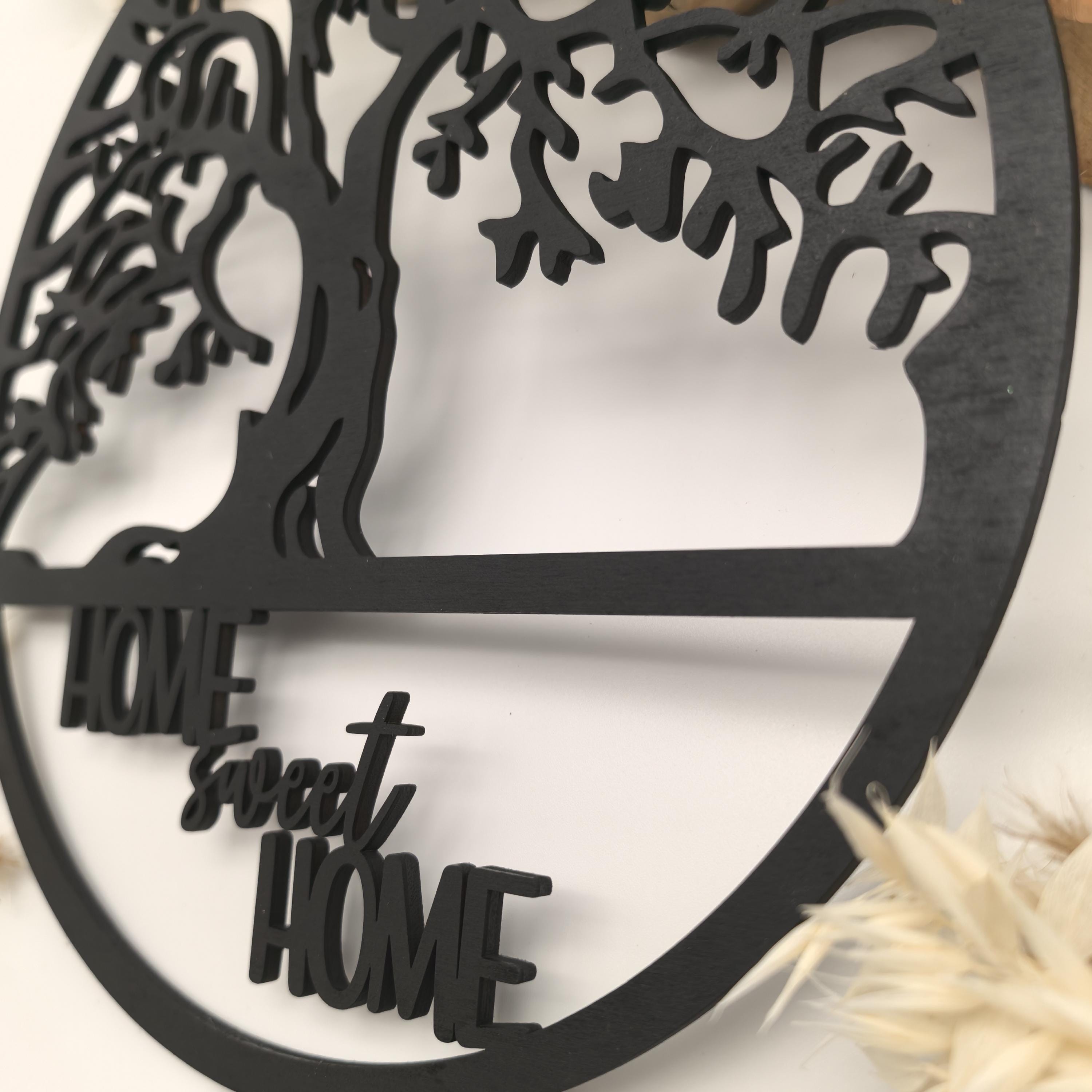 Hübscher Dekoring, Türkranz, Fensterdekoration, modern, schwarz, minimalistisch, Scandinavian Hygge, Deko loop, Dekoring, personalisiert