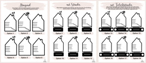 Haus mit Namen, Holzhaus personalisiert, 4mm Holz personalisierte Deko Wand Einzugsgeschenk, Türschild Familie, Geburtstagsgeschenk Hochzeit