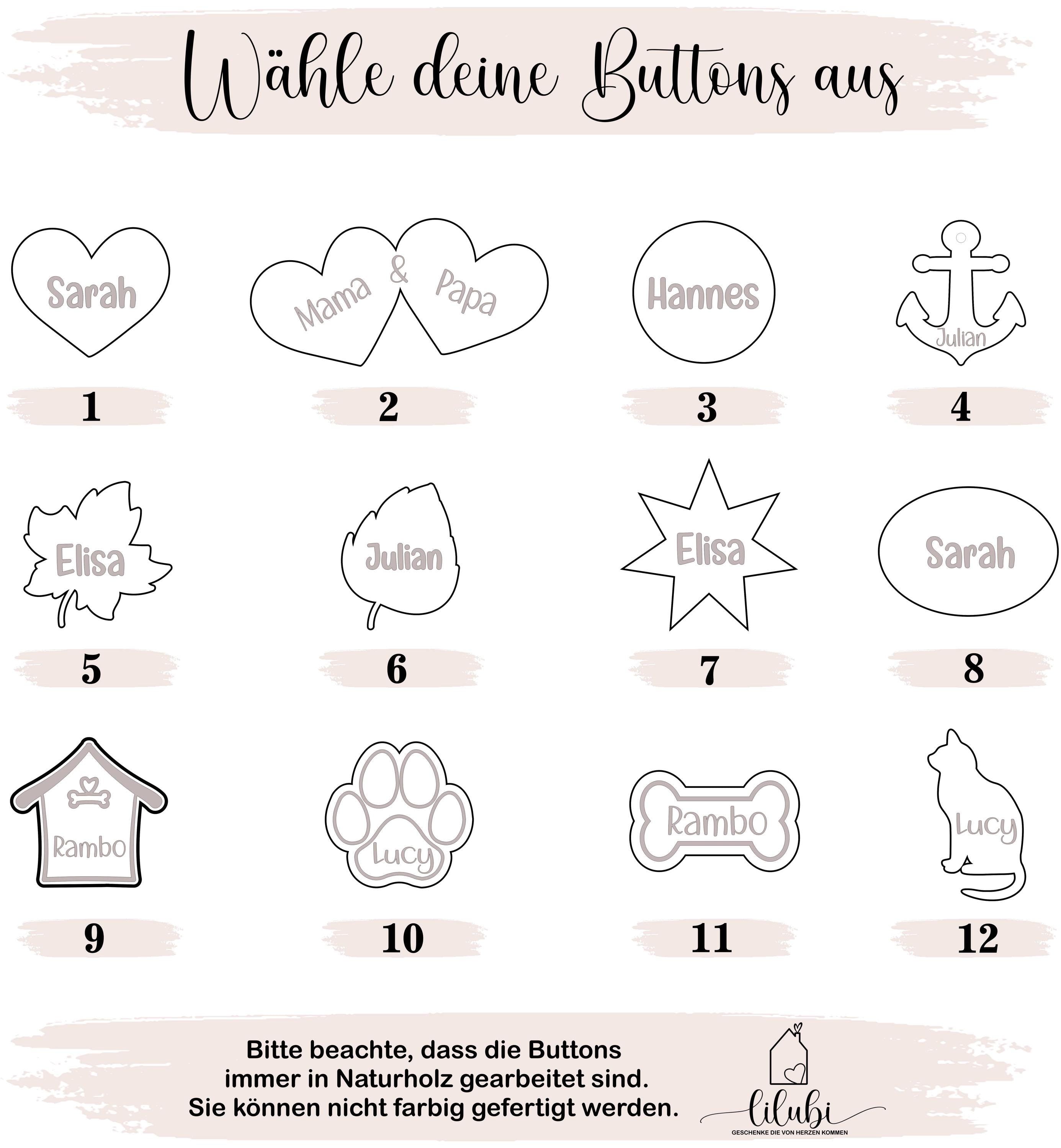 Hübscher Dekoring personalisiert mit Namen, Türkranz, Fensterdekoration, modern, minimalistisch, Scandinavian Hygge, Deko loop, Geschenkidee