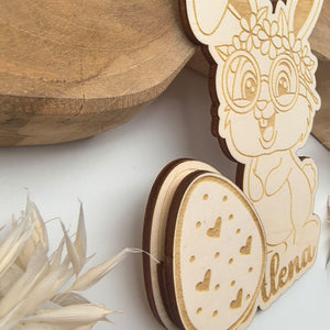 Süßer Osterhase Geldgeschenk, Osterkarte, Geschenkidee für Mädchen und Jungen, Osterdeko, Osterei, Tischdeko, Kücken, Ostergruß, Hello Bunny