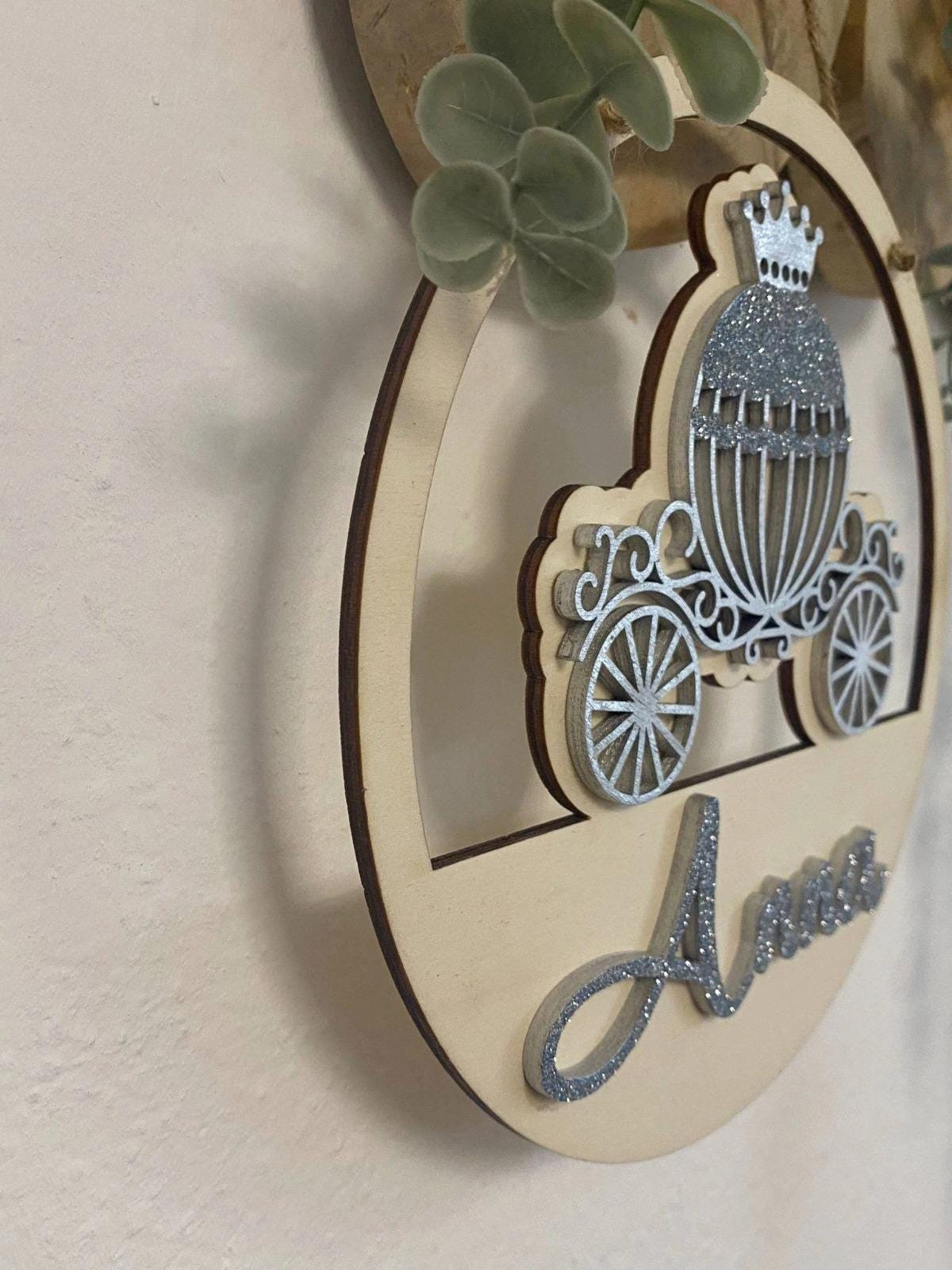 Prinzessin Türschild personalisiert, gefertigt in Wunschfarben, Geburtstagsgeschenk, Geschenk Taufe, Geburt, Kindergeburtstag, Namensschild