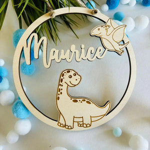 Personalisiertes Dino Türschild fürs Kinderzimmer, Geburtstagsgeschenk, Deko Geschenk Taufe Geburt Kindergeburtstag Namensschild Dinosaurier