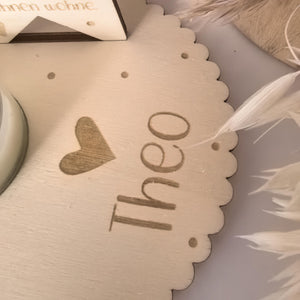 Sternenkind Teelichthalter, personalisiert mit Wunschtext, Andenken, Gedenkstein, Erinnerung, Schutzengel, Fehlgeburt, Stille Geburt