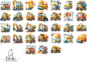 Türschild personalisiert fürs Kinderzimmer mit Bagger, in Wunschfarben, Geschenk Taufe, Geburt, Kindergeburtstag, Namensschild, Baustelle