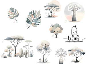 Türschild personalisiert fürs Kinderzimmer mit Löwe, Giraffe, Tiger, in Wunschfarben, Geschenk Taufe, Geburt, Kindergeburtstag, Namensschild