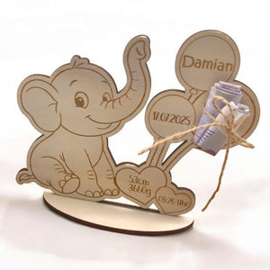 süßes Geldgeschenk zur Geburt oder Taufe , Geburtstag , personalisiert mit deinem Wunschtext, Taufgeschenk, Namensschild, Geburtsdaten