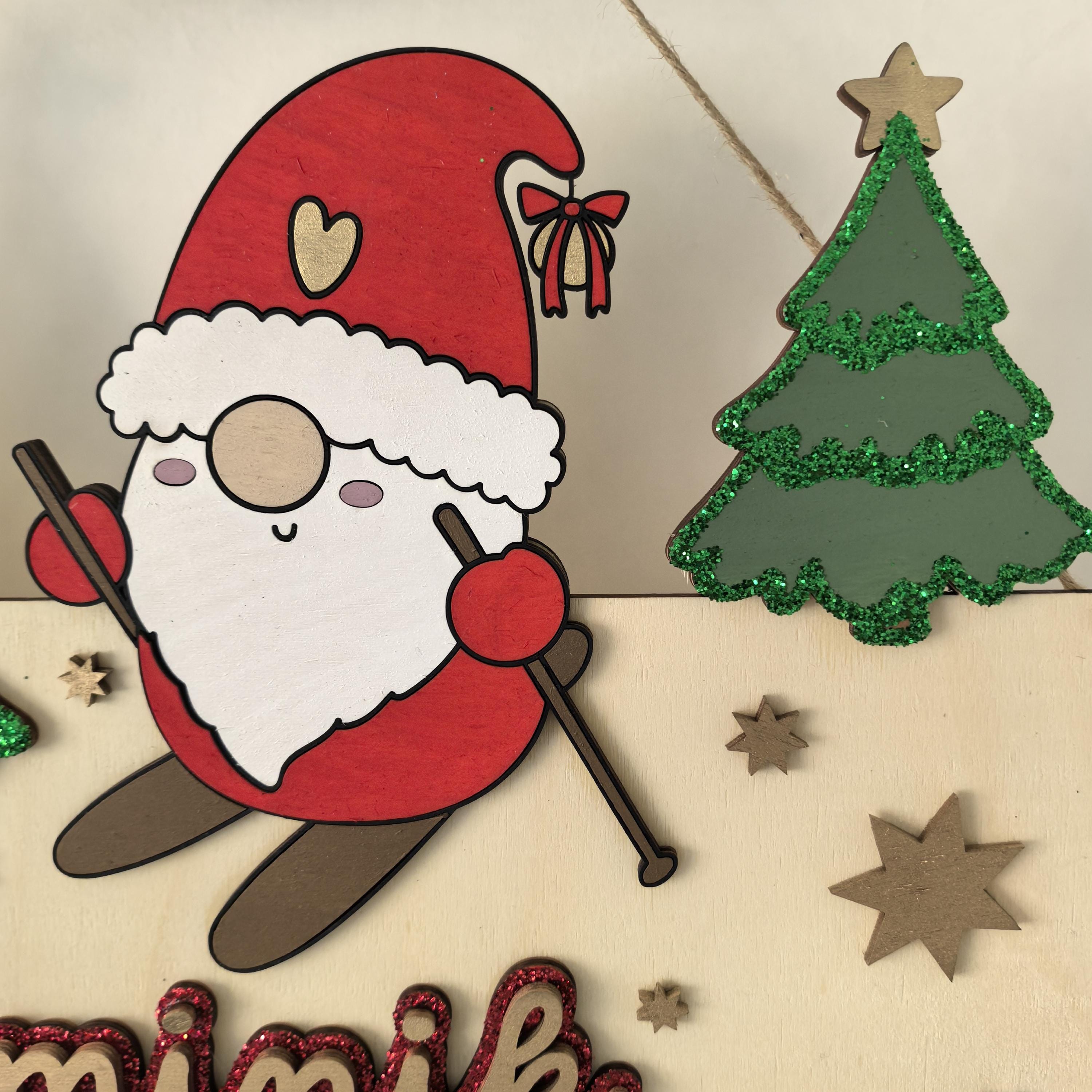 XXL Wichtel Adventskalender personalisiert mit Wunschtext und in Wunschfarben, Geschenkidee, Babys Weihnachten, Advent, Rentier, Santa