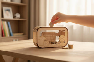 Fußball Spardose personalisiert mit Namen, Sparbüchse, Sparschwein, Geldgeschenk, Geschenk zur Geburt, Taufe, Geburtstag, Torwart, Soccer