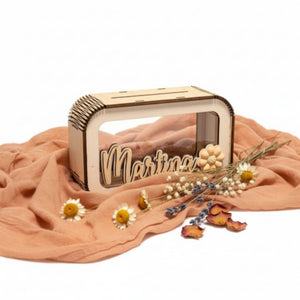 Spardose personalisiert mit Namen & 3D Blume in Wunschfarbe, Sparbüchse, Sparschwein, Geldgeschenk, Geschenk Geburtstag, Freundin, Teenager