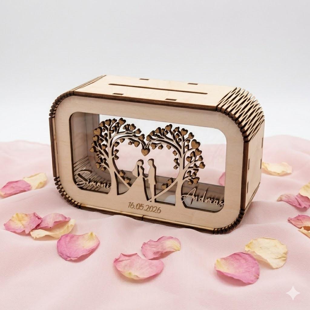 Personalisierte Spardose zur Hochzeit – Geldgeschenk der besonderen Art, Geschenk Brautpaar