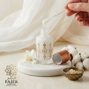 Musk Tahara 6ml l Fajer Parfums | Alkoholfreies Parfümöl & Weißer Moschus – Cremiger Duft langanhaltend mit Glasstäbchen für Sie und Ihn