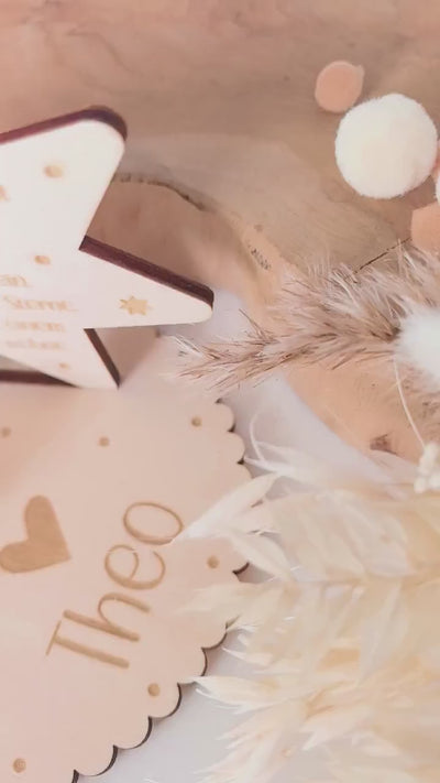 Sternenkind Teelichthalter, personalisiert mit Wunschtext, Andenken, Gedenkstein, Erinnerung, Schutzengel, Fehlgeburt, Stille Geburt