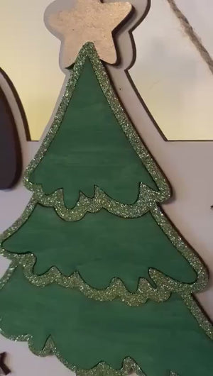 Adventskalender XXL Renntier aus Holz, personalisiert mit Wunschtext und in Wunschfarbe, Geschenkidee, Babys Weihnachten, Advent, Nikolaus