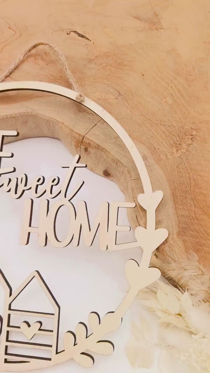 Hübscher Dekoring, Türkranz, Fensterdekoration, modern, schwarz, minimalistisch, Scandinavian Hygge, Deko loop, Dekoring, personalisiert